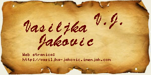 Vasiljka Jaković vizit kartica
